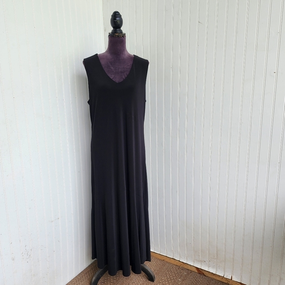 Last Tango Women's Black Stretch Maxi Sleeveless Dress Long USA Sz XL - Picture 1 of 10